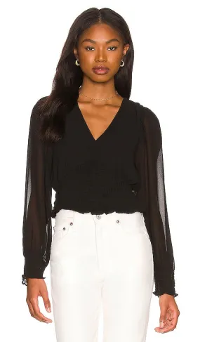 1. STATE Smocked Blouse in Black