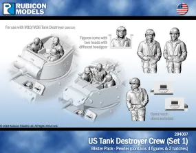 284007 US Tank Destroyer Crew (Set 1)- Pewter  DISCONTINUED