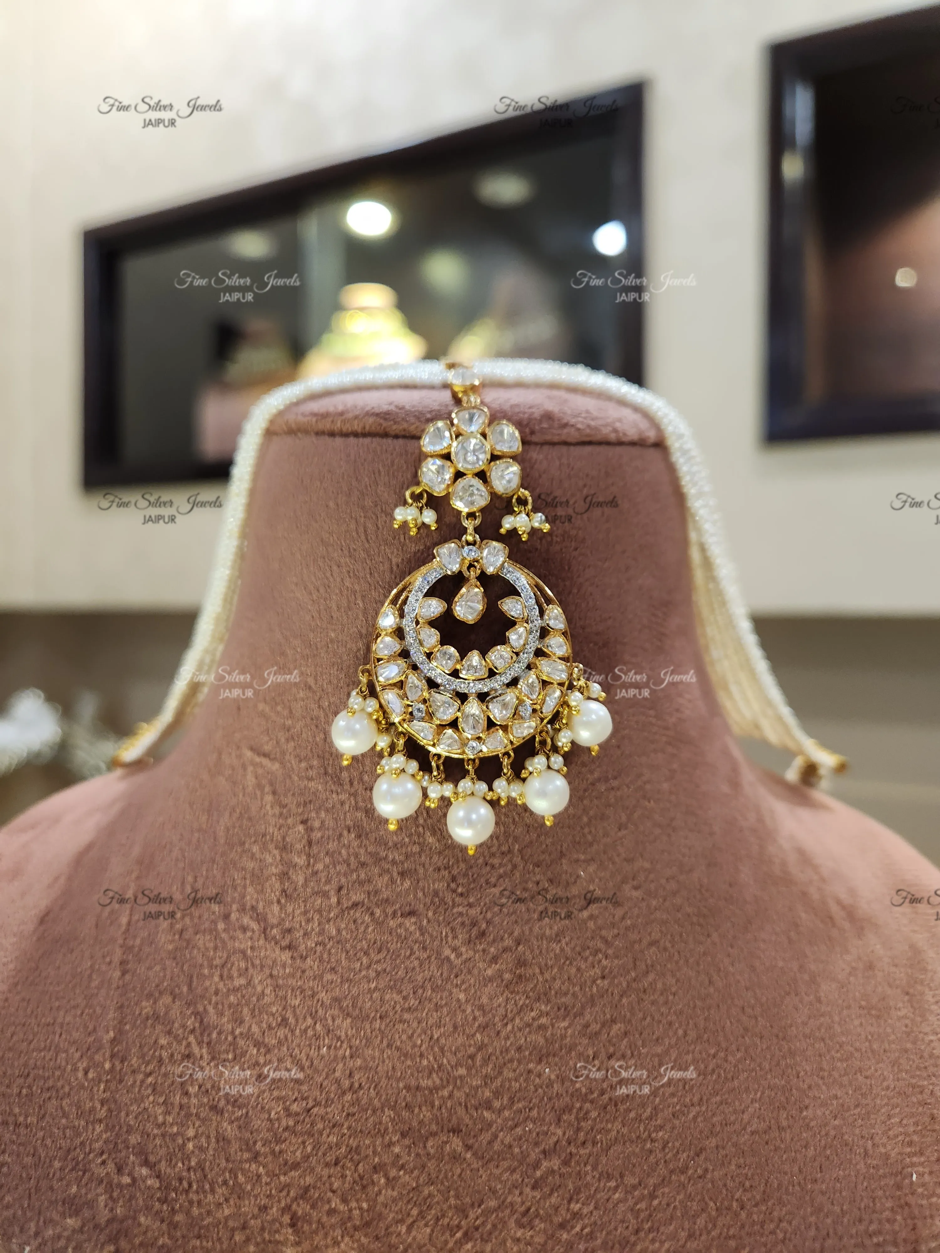 925 Silver Pearl Mathapati