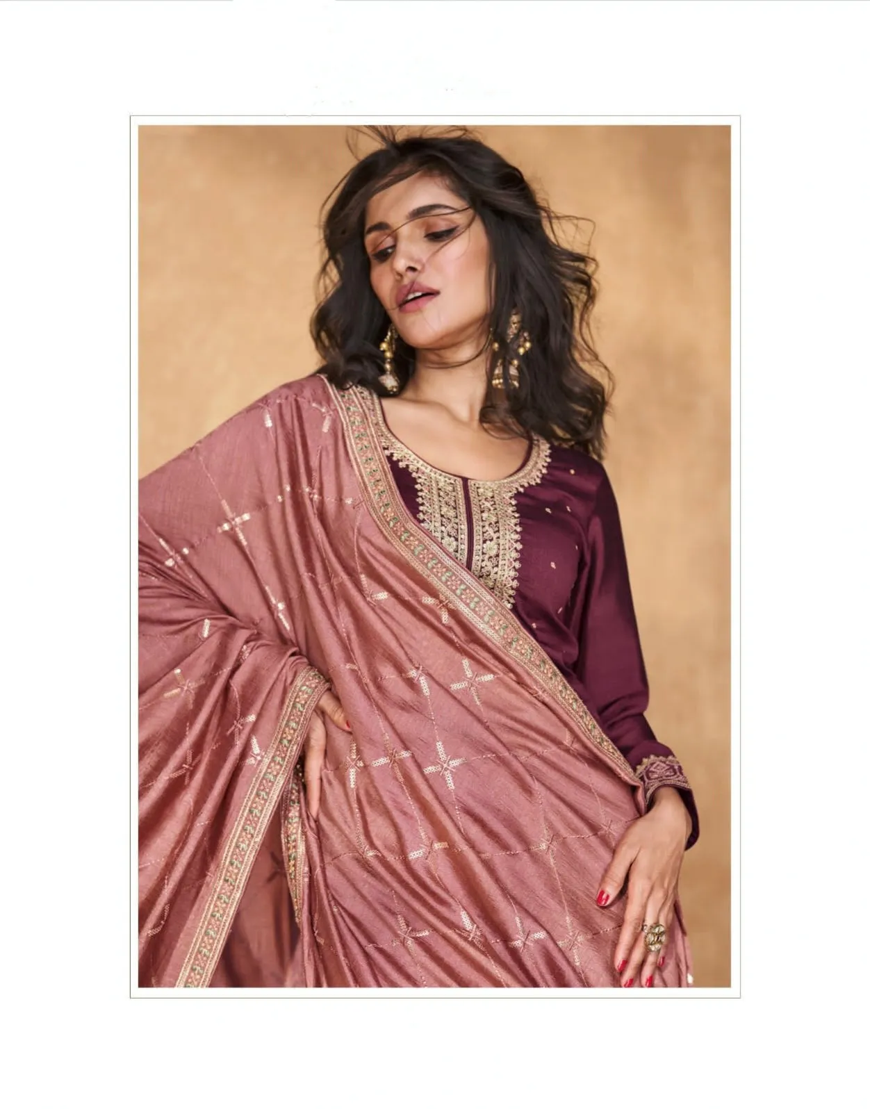 Aashirwad Gulkand Ameena Premium Silk Ready Made Suit D.No.9866