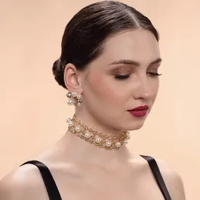 Amara Pearl CZ Choker Necklace