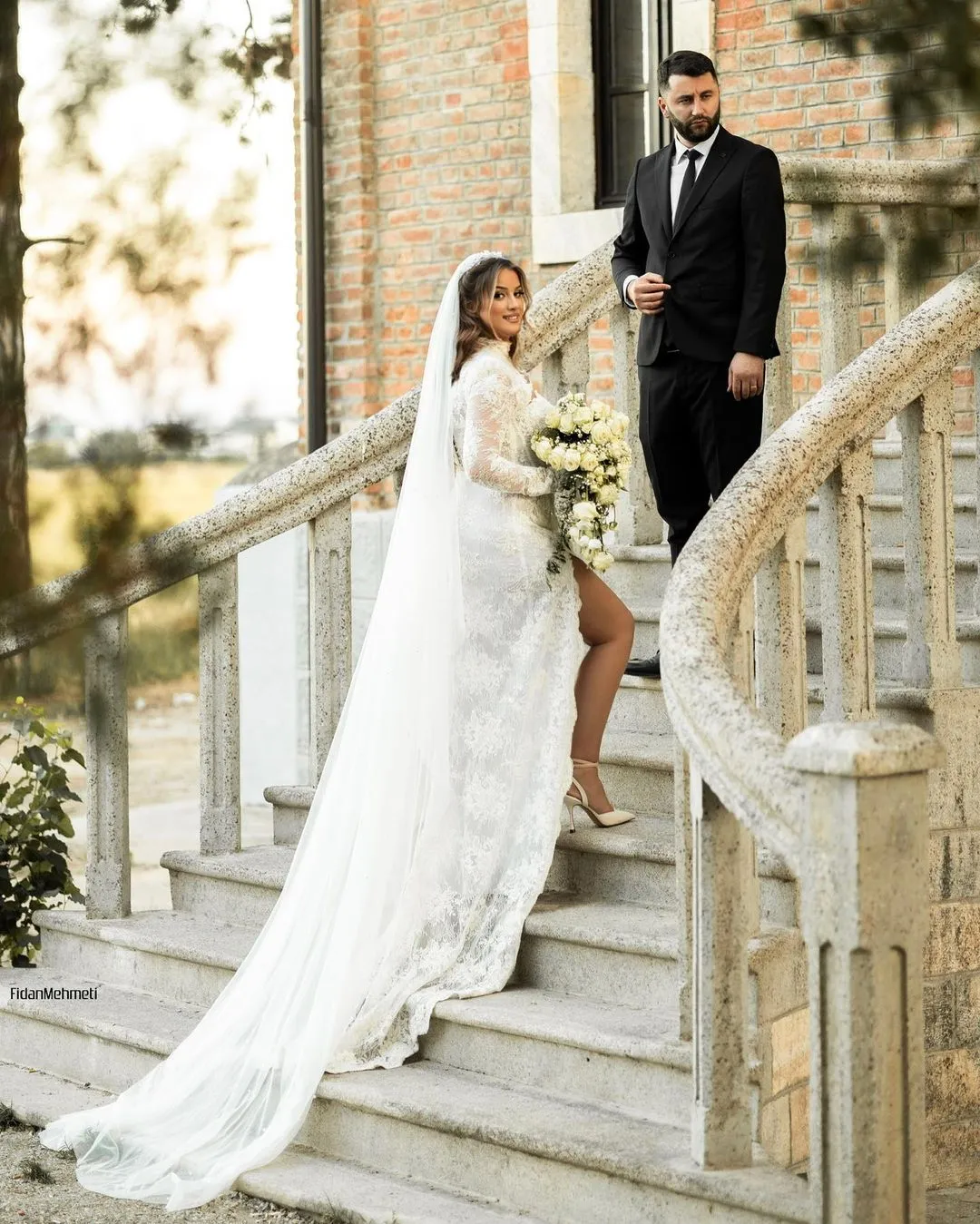 Bareerah Luxury White Wedding Dress