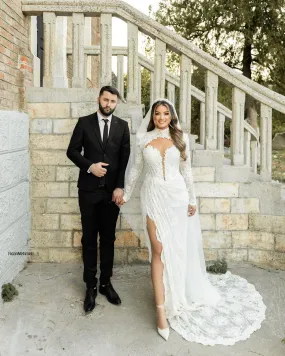 Bareerah Luxury White Wedding Dress