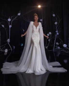 Batool Luxury White Wedding Dress