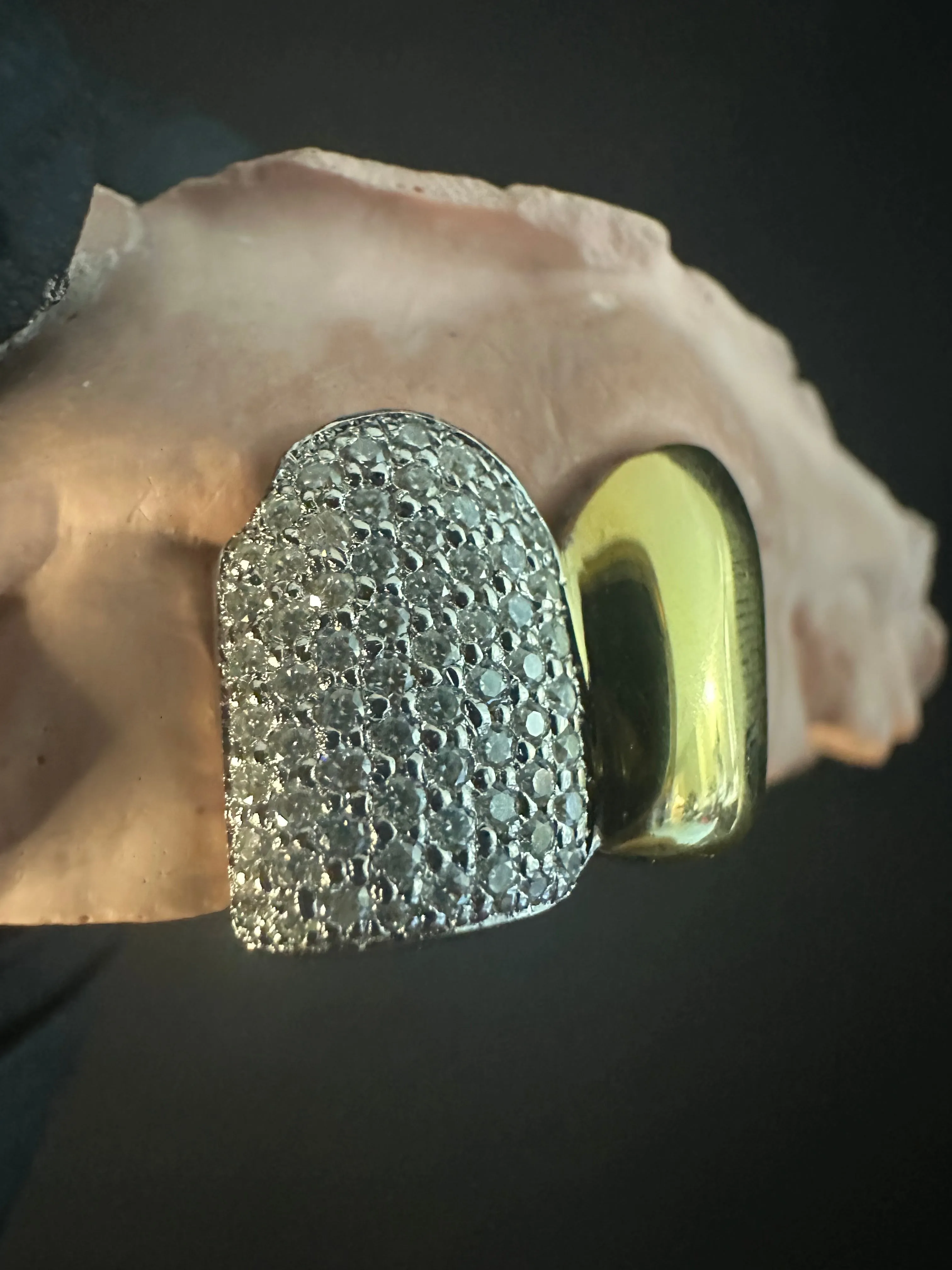 Custom VVS Grillz 2 Caps ice/gld