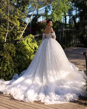 Dacie Luxury White Wedding Dress