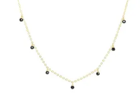 Dainty Black Spinel Choker Necklace
