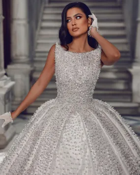 Daley Luxury White Wedding Dress