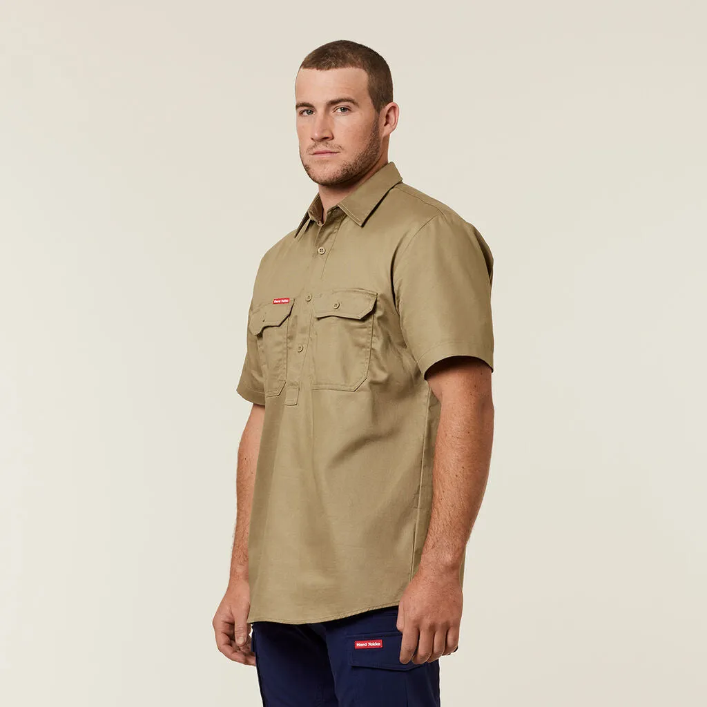 Hard Yakka Short Sleeve Closed Front Cotton Drill Work Shirt (Y07540)