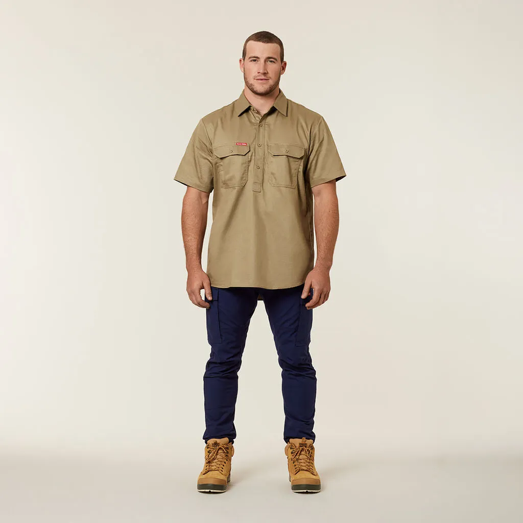 Hard Yakka Short Sleeve Closed Front Cotton Drill Work Shirt (Y07540)