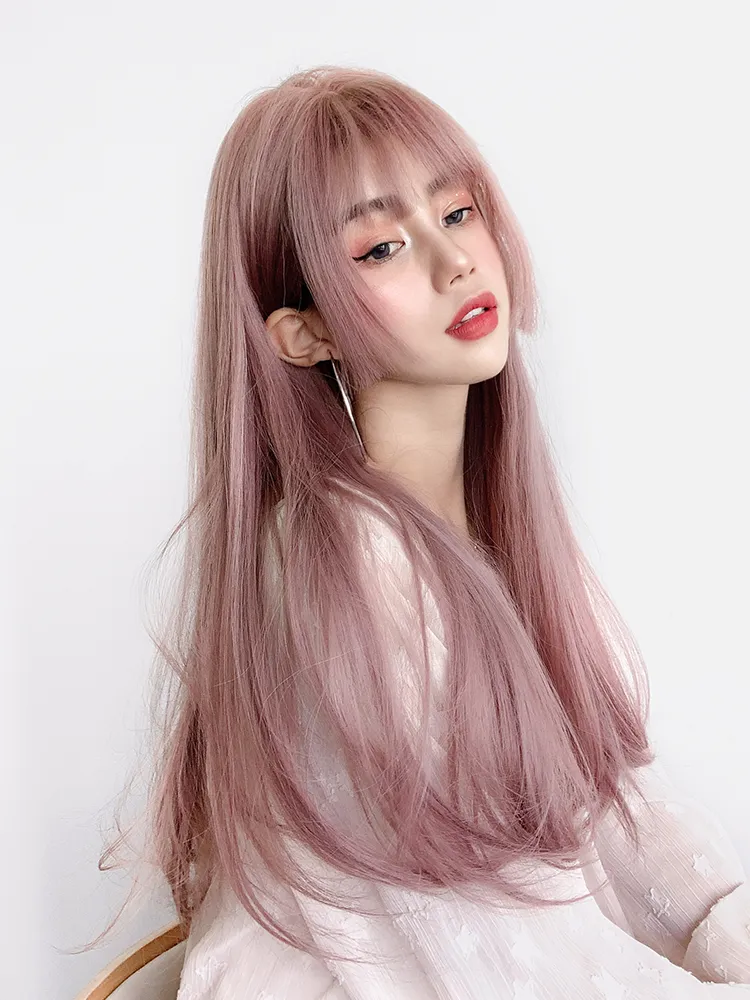 Lolita Pink Long Straight Wig