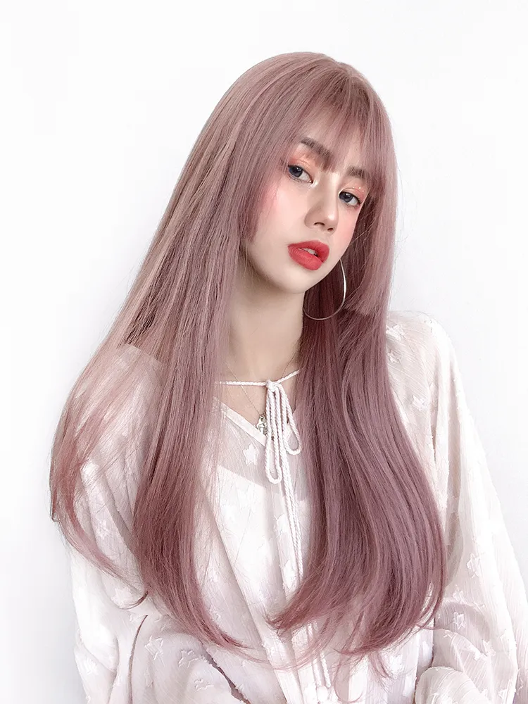 Lolita Pink Long Straight Wig