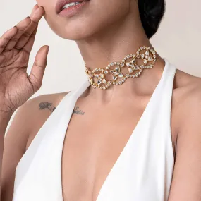 Nazm Elegant Mirror & CZ Choker
