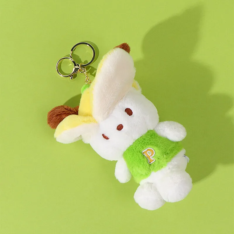 Pochacoo With Banana Design Plushie Keychain