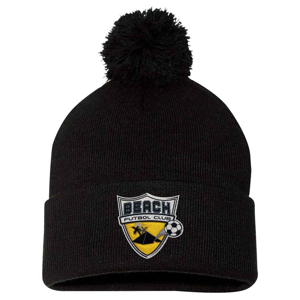 Pom Pom Knit Cap