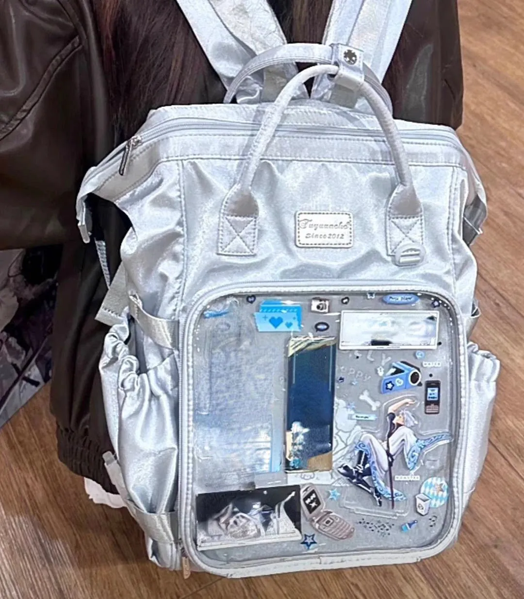 UAKISS  -  Japanese Fashion Y2k Aesthetic Backpack Fashion Casual Vintage Transparent Schoolbags Women All Match Ins Backpacks for Students
